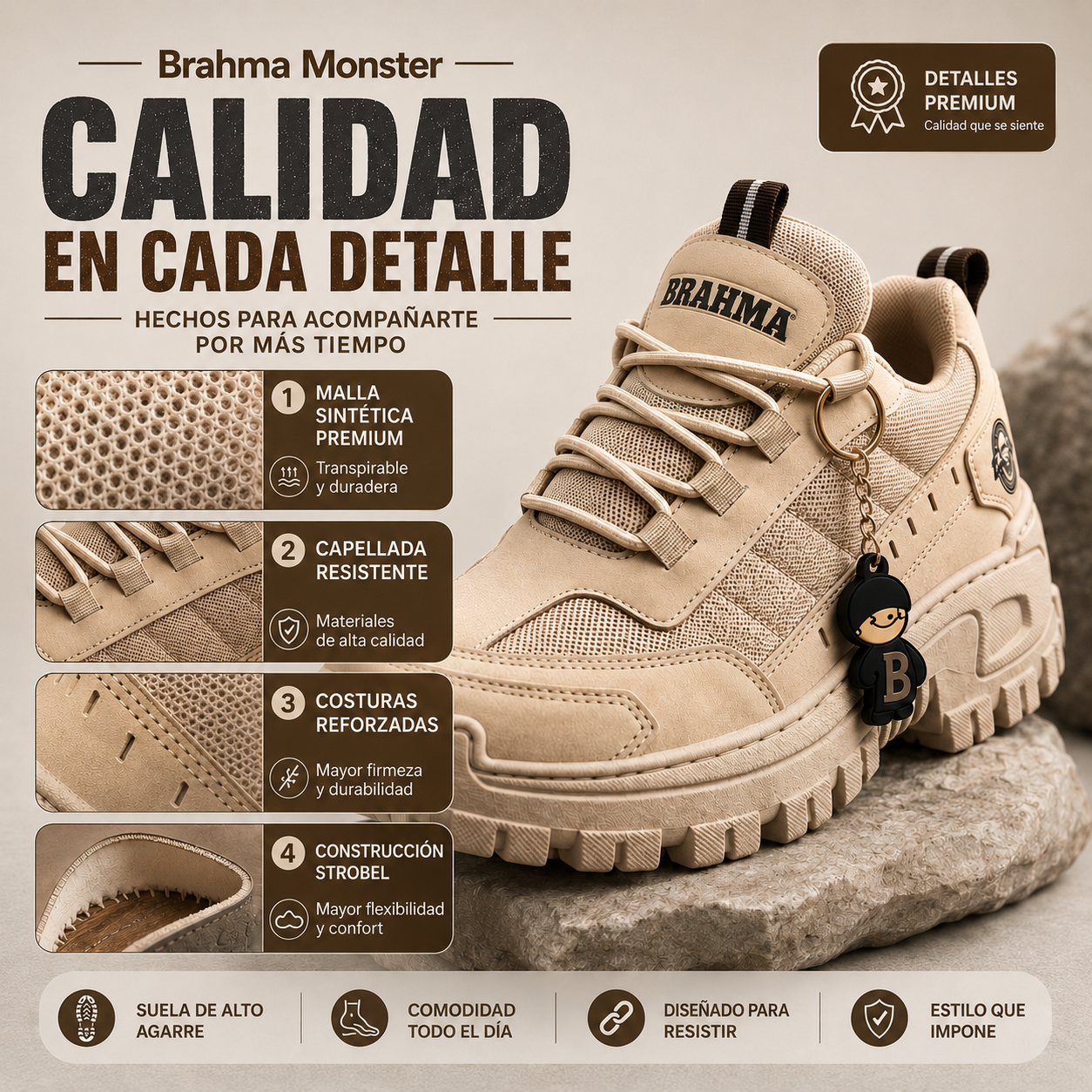 Tenis Brahma Monster Unisex — Estilo, comodidad y resistencia para todos los días