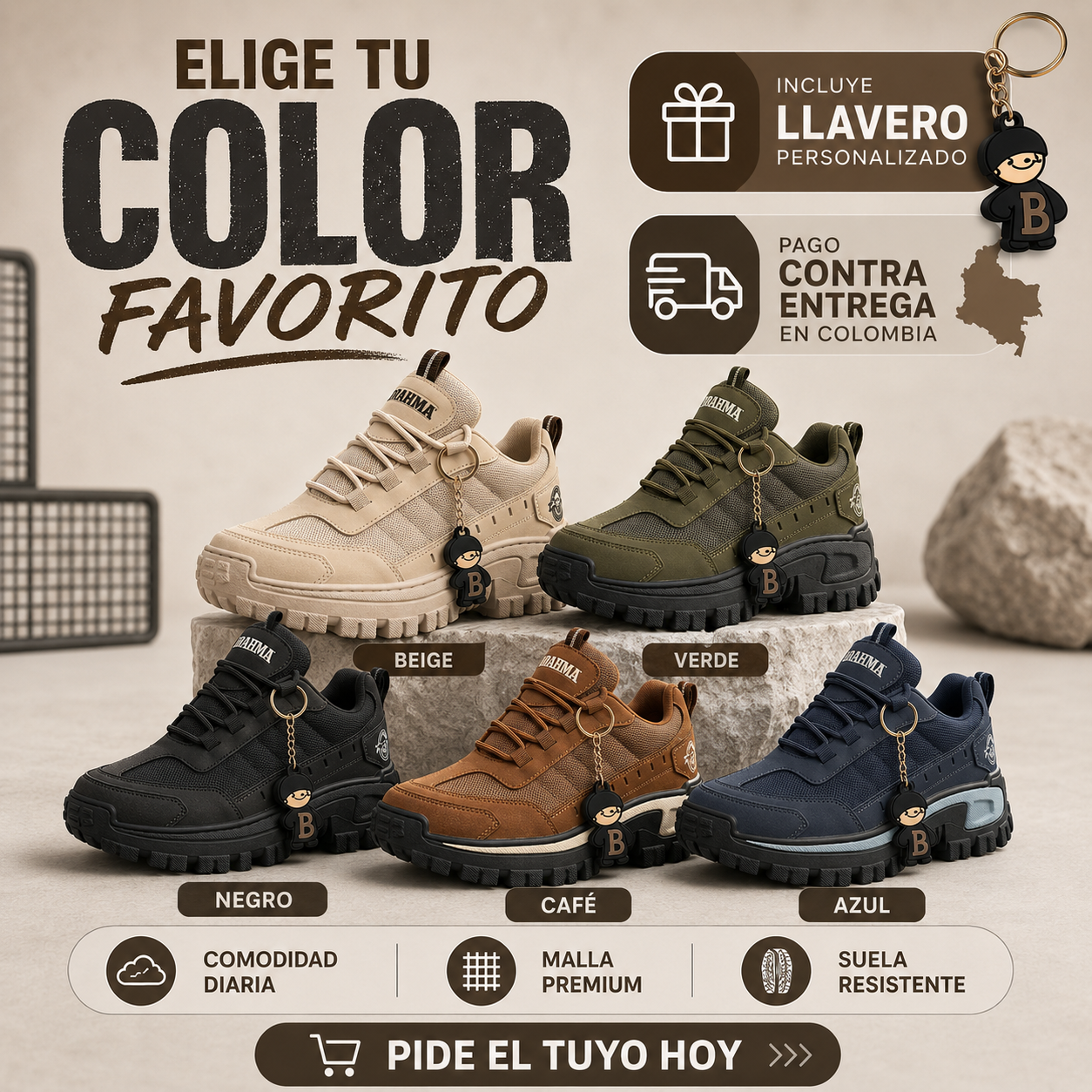 Tenis Brahma Monster Unisex — Estilo, comodidad y resistencia para todos los días